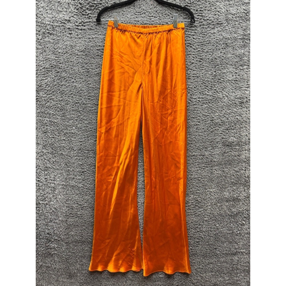 Silk Laundry Elastic Waist Flared Bias Cut Pants Fire Lily Womens Size 25 x 32